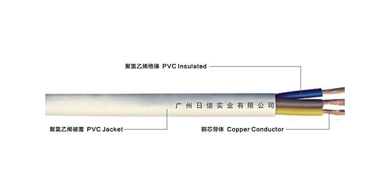 AVVR型300/300V铜芯聚氯乙烯绝缘聚氯乙烯护套安装用软电缆